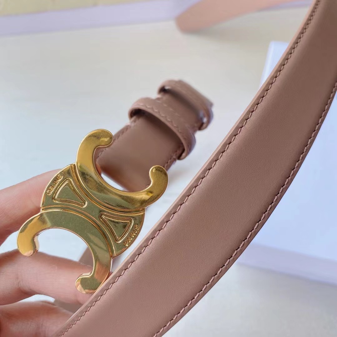  赛琳 céline  凯旋门腰带 2.5mm精品 进口牛皮腰带.