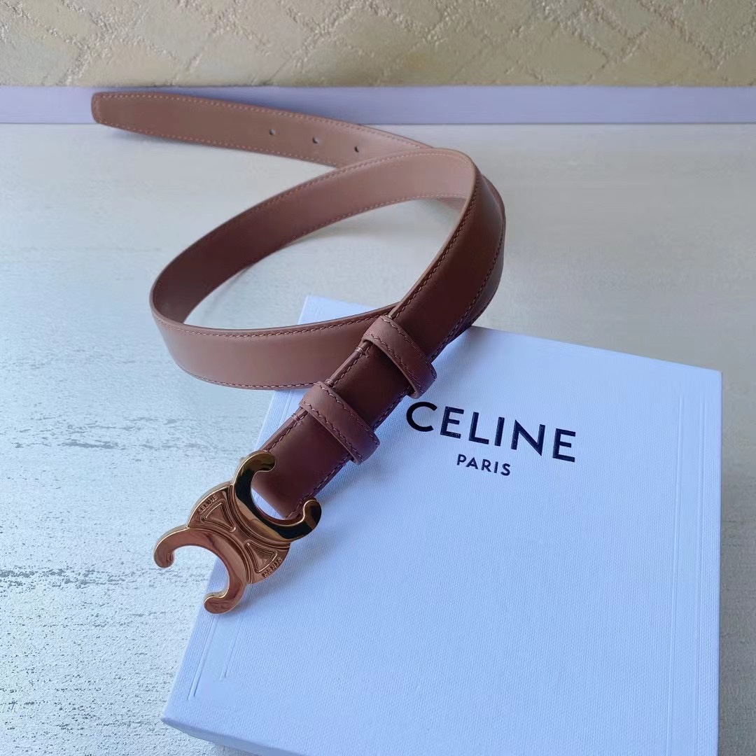  赛琳 céline  凯旋门腰带 2.5mm精品 进口牛皮腰带.