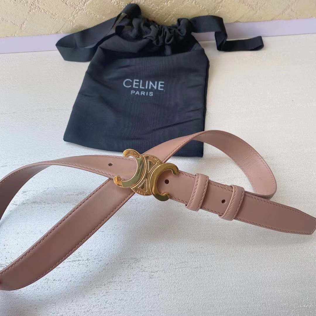  赛琳 céline  凯旋门腰带 2.5mm精品 进口牛皮腰带.