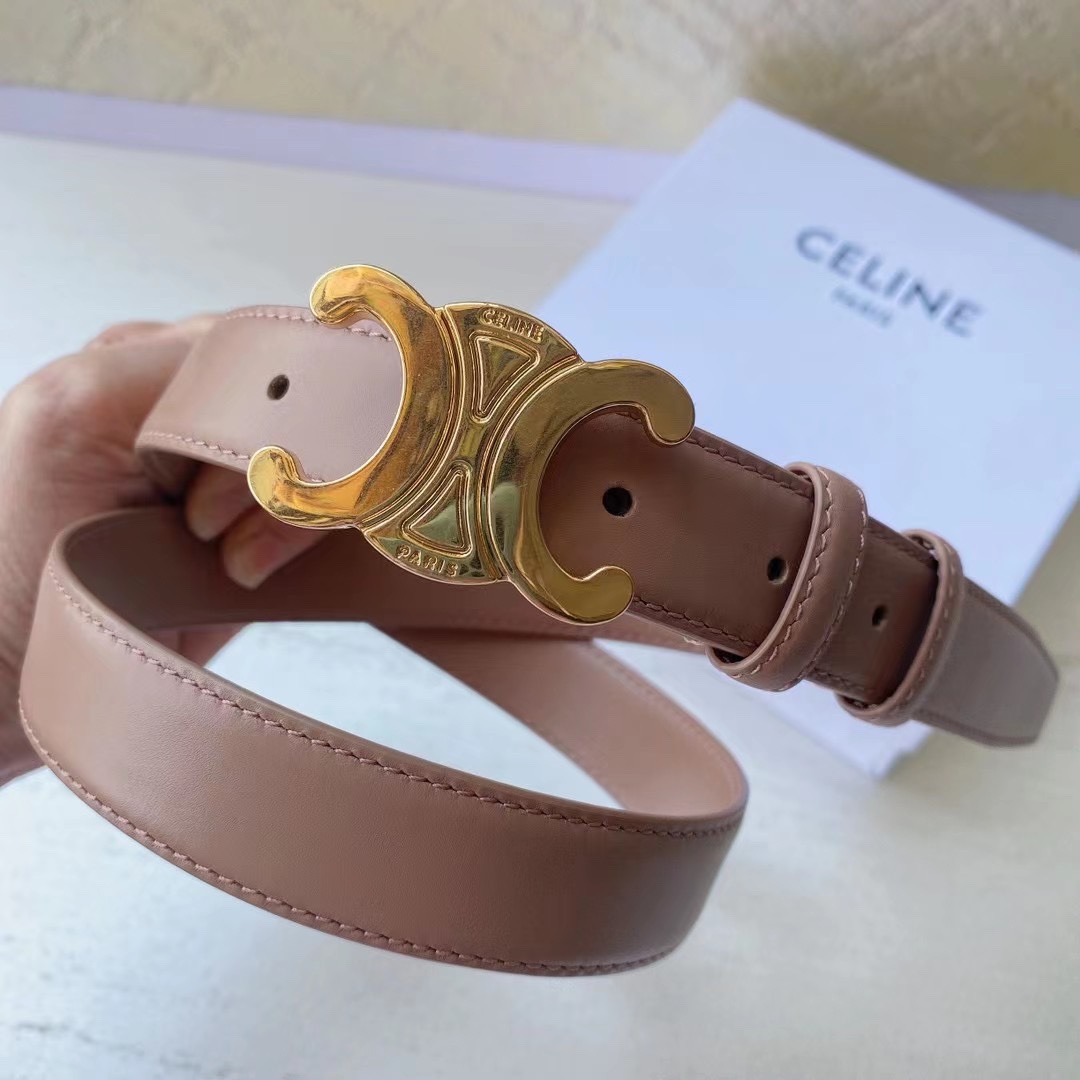  赛琳 céline  凯旋门腰带 2.5mm精品 进口牛皮腰带.