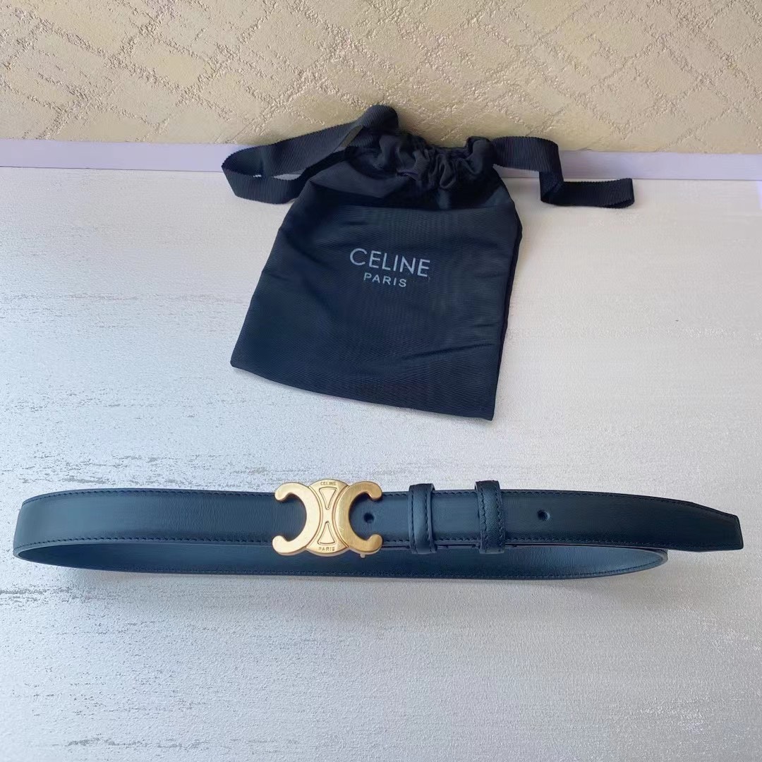  赛琳 céline  凯旋门腰带 2.5mm精品 进口牛皮腰带.