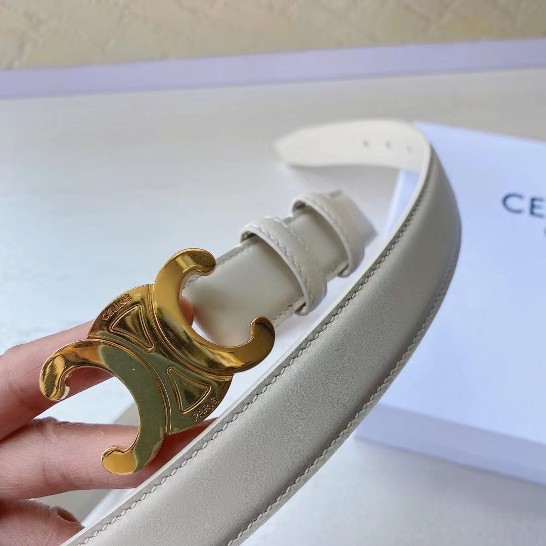  赛琳 céline  凯旋门腰带 2.5mm精品 进口牛皮腰带.