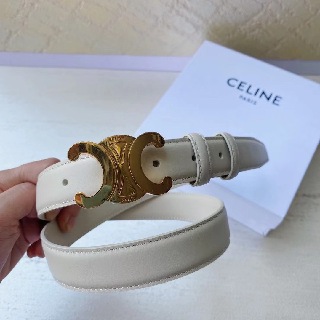 赛琳 céline  凯旋门腰带 2.5mm精品 进口牛皮腰带.