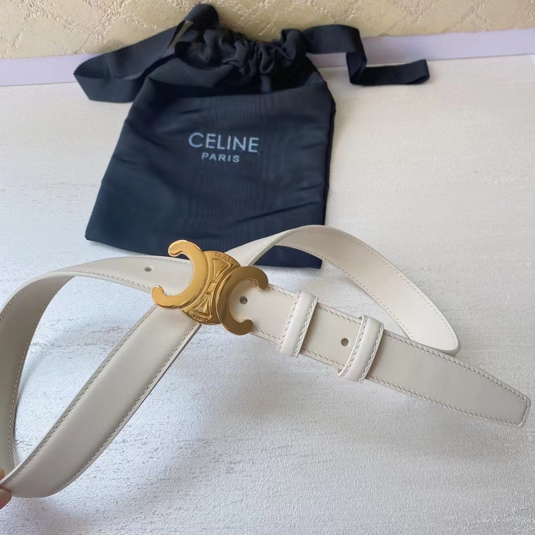  赛琳 céline  凯旋门腰带 2.5mm精品 进口牛皮腰带.