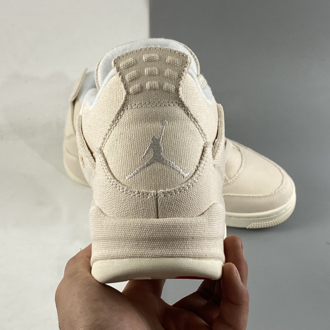 P380  Air Jordan 4 Retro ”Canvas” AJ4 乔4米白帆布 篮球鞋 DQ4909-100