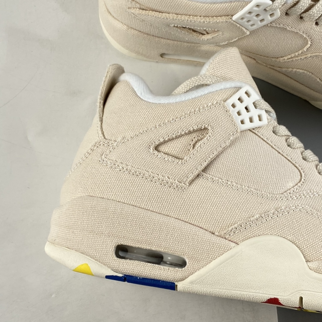 P380  Air Jordan 4 Retro ”Canvas” AJ4 乔4米白帆布 篮球鞋 DQ4909-100