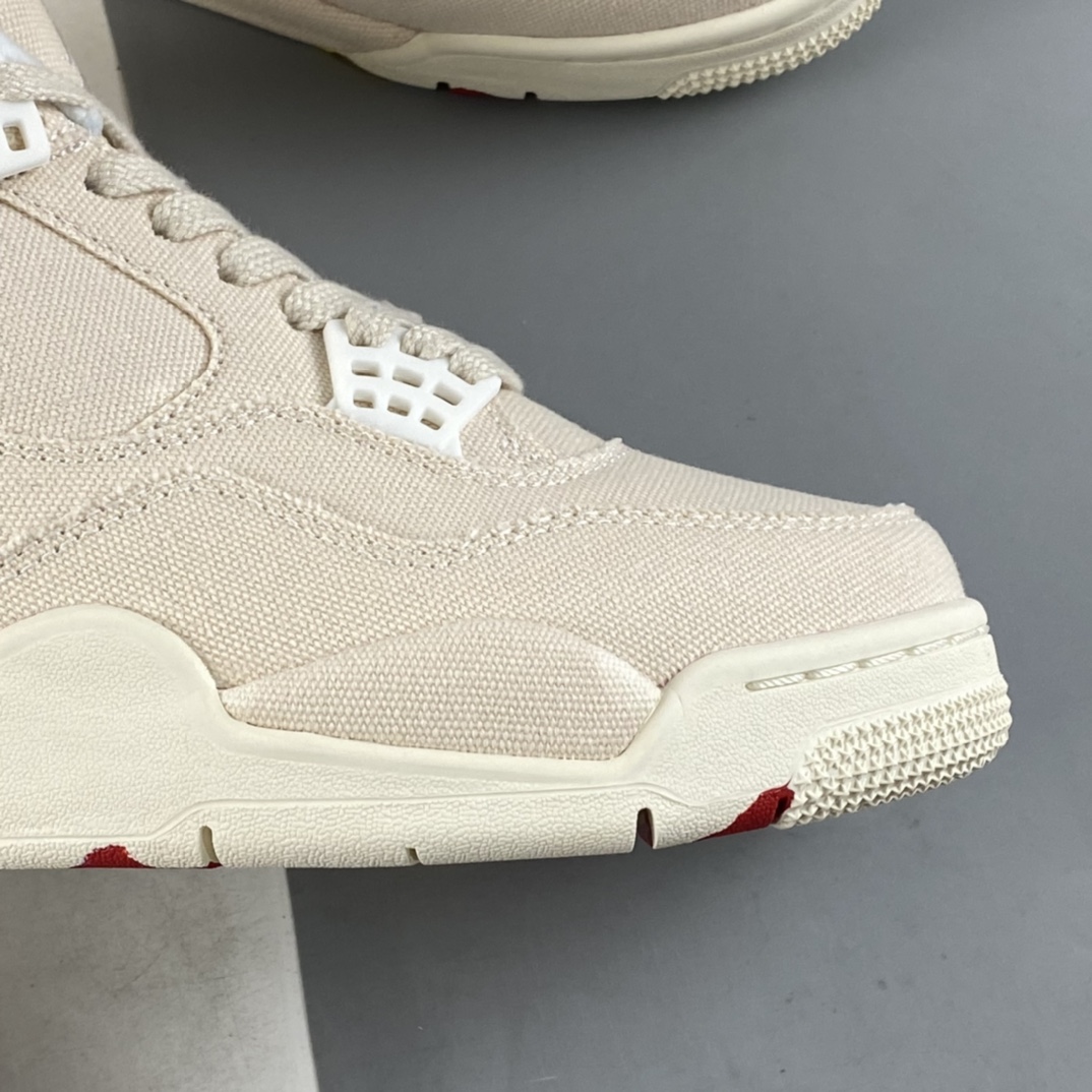 P380  Air Jordan 4 Retro ”Canvas” AJ4 乔4米白帆布 篮球鞋 DQ4909-100