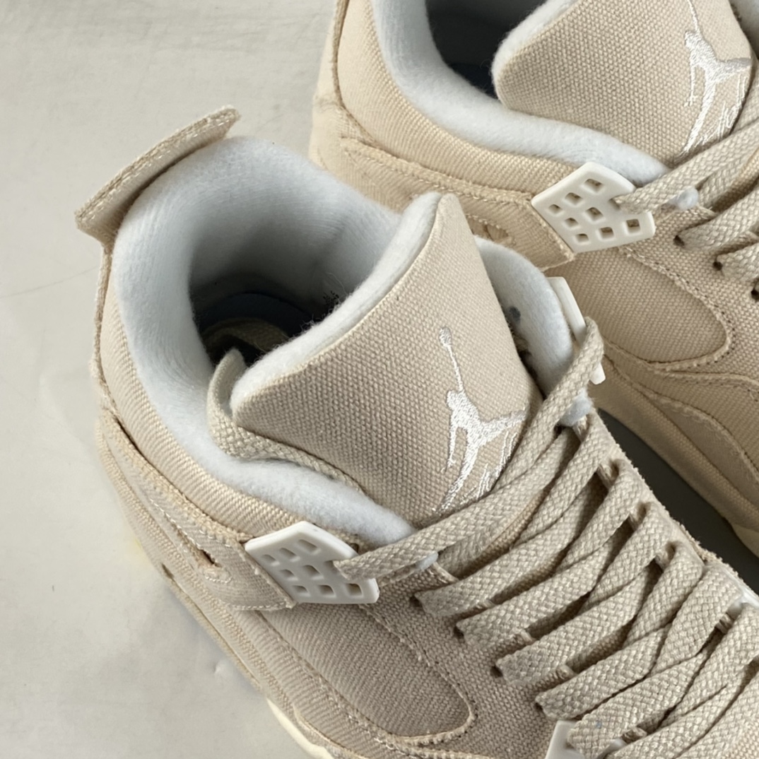 P380  Air Jordan 4 Retro ”Canvas” AJ4 乔4米白帆布 篮球鞋 DQ4909-100