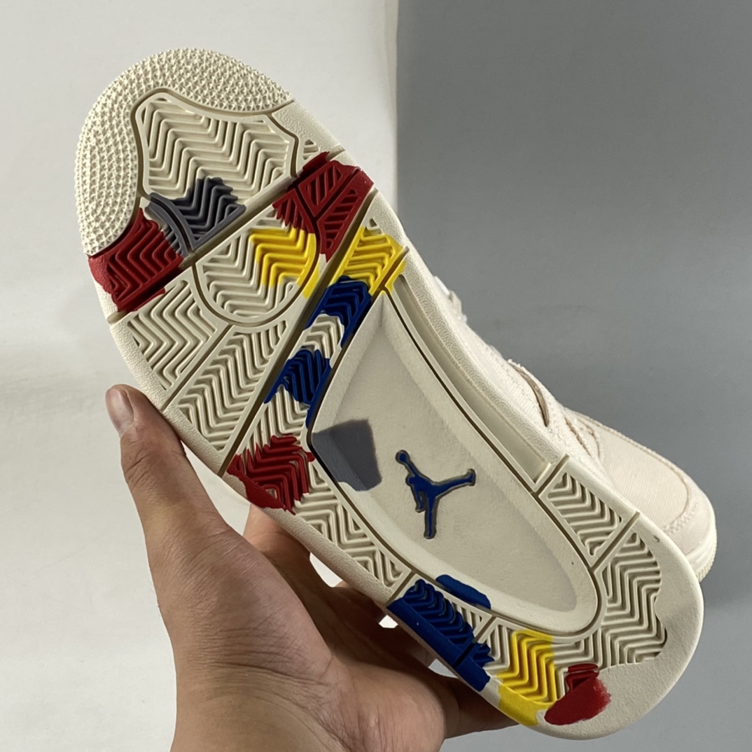 P380  Air Jordan 4 Retro ”Canvas” AJ4 乔4米白帆布 篮球鞋 DQ4909-100