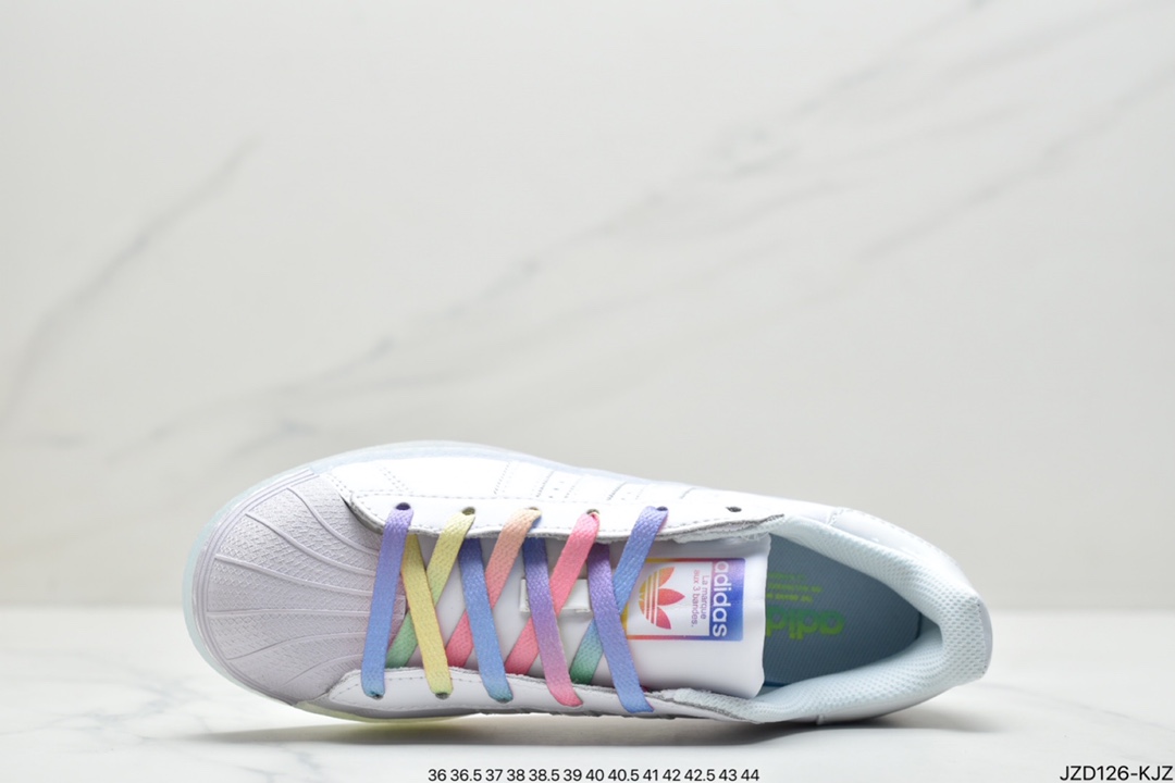 140 阿迪达斯adidas三叶草 Originals Superstar”White/Black/Gold”贝壳头经典百搭休闲运动板鞋H03957