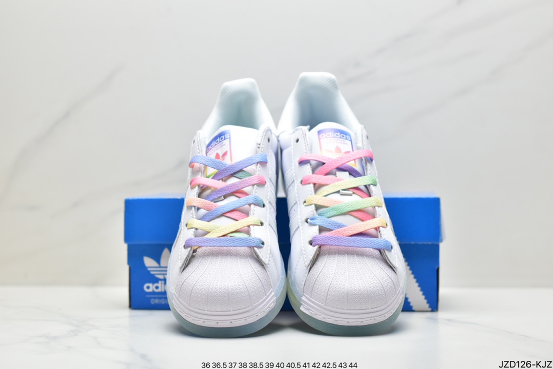 140 阿迪达斯adidas三叶草 Originals Superstar”White/Black/Gold”贝壳头经典百搭休闲运动板鞋H03957