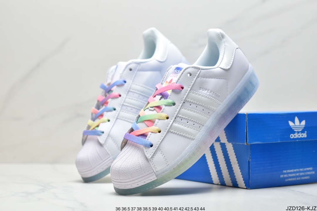 140 阿迪达斯adidas三叶草 Originals Superstar”White/Black/Gold”贝壳头经典百搭休闲运动板鞋H03957