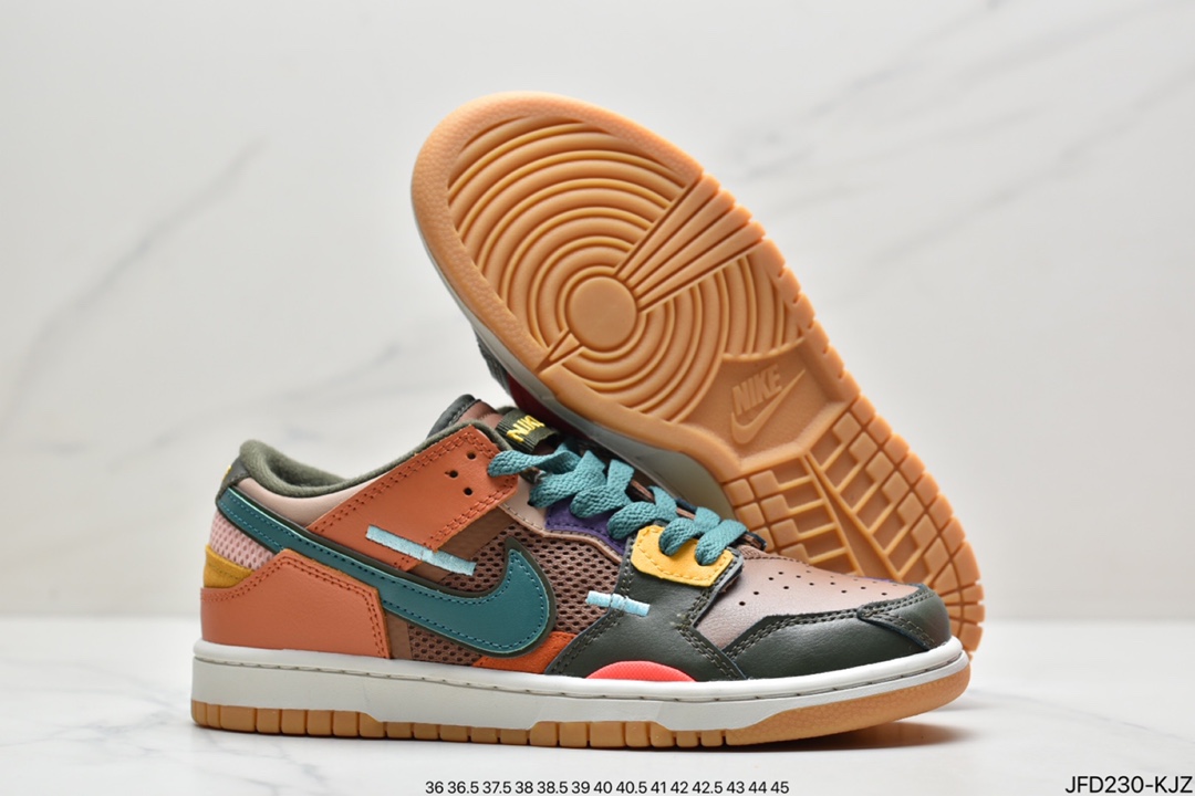 170 耐克Nike SB Dunk SCRAP系列休闲气垫板鞋 Dunk 彩色拼接缝合怪炫彩 DB0500