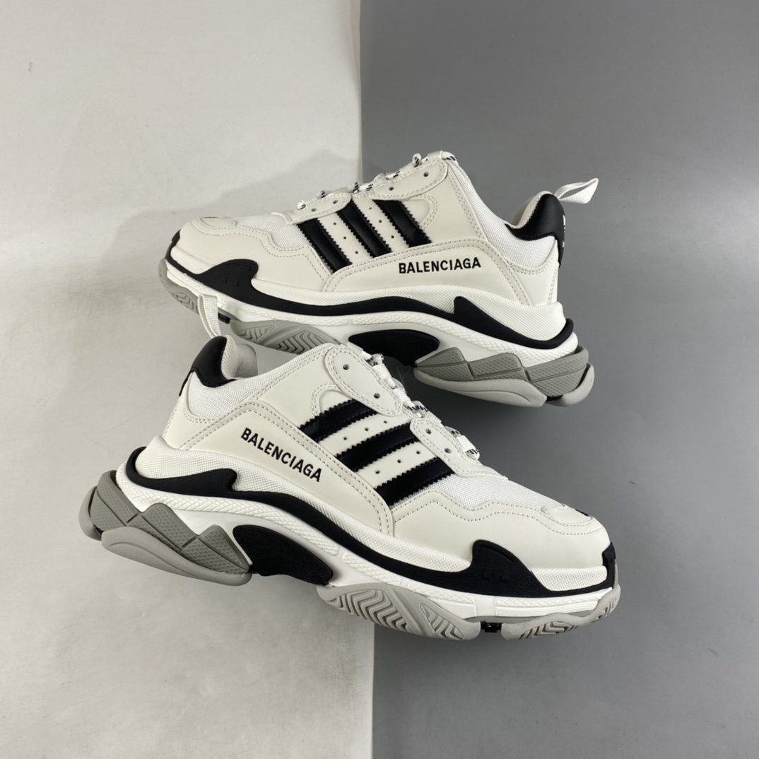 P550  Balenciaga Triple S x Ad 阿迪跨界奢侈品合作款巴黎世家复古老爹鞋