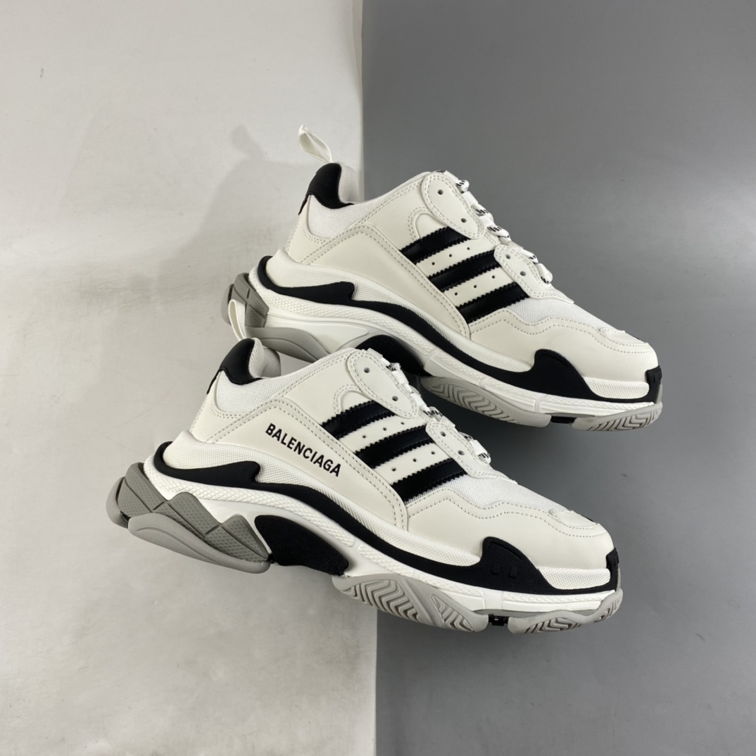 P550  Balenciaga Triple S x Ad 阿迪跨界奢侈品合作款巴黎世家复古老爹鞋