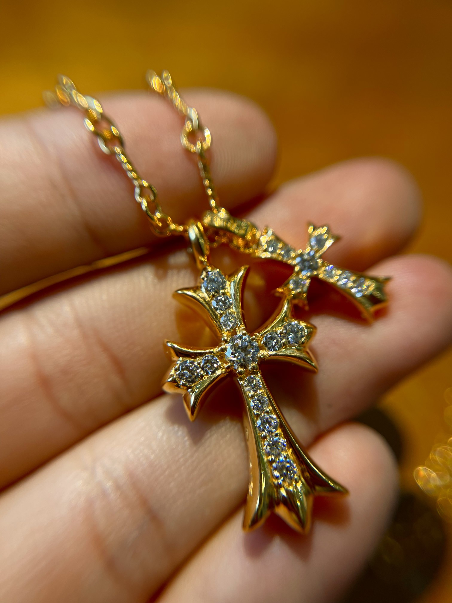 Chrome Hearts 𝐡𝐞𝐚𝐫𝐭𝐬克罗心 22K套链