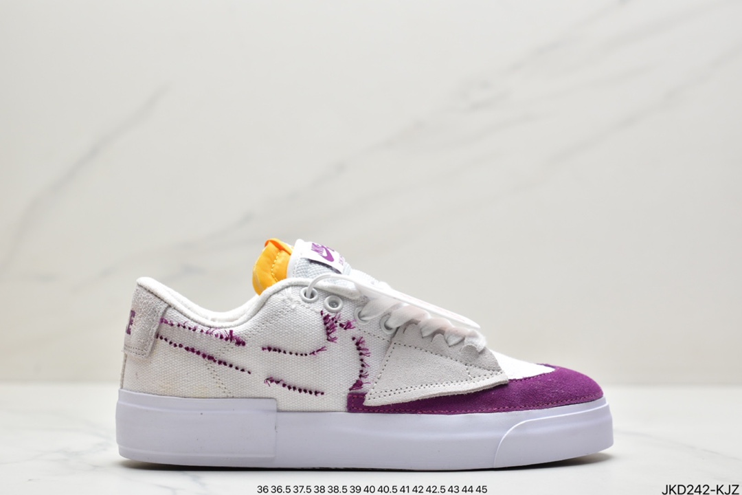 160 耐克Nike SB Zoom Blazer Mid Edge 变革拆线大钩子解构补丁风开拓者高帮百搭休闲运动板鞋CI3833