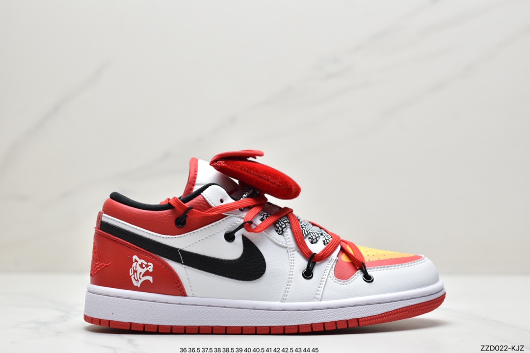250 Air Jordan AJ1 Low 芝加哥白红解构绑带553558-118