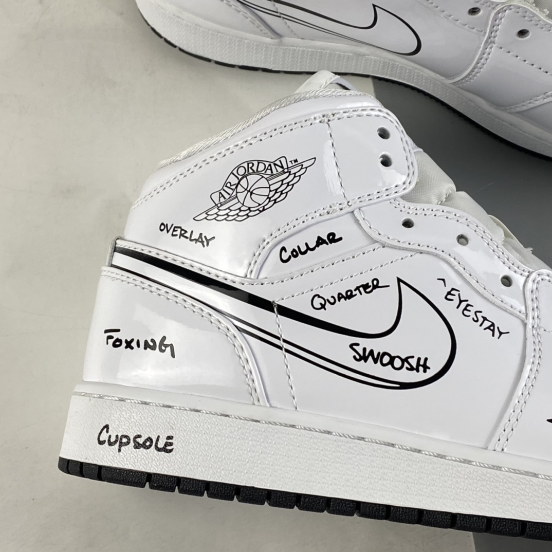 P260  Air Jordan 1 Mid AJ1 乔1 中帮百搭休闲运动板鞋 DQ1864-100