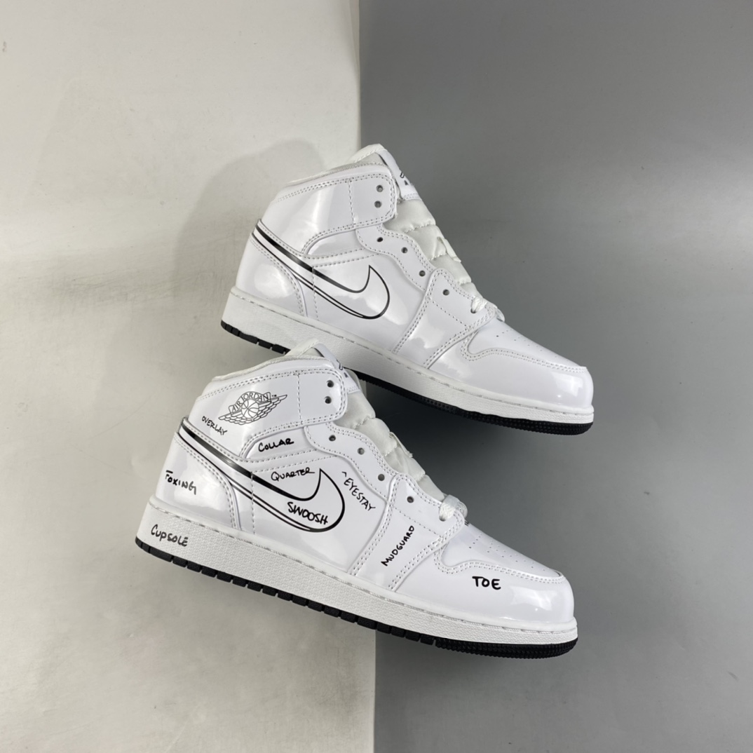 P260  Air Jordan 1 Mid AJ1 乔1 中帮百搭休闲运动板鞋 DQ1864-100