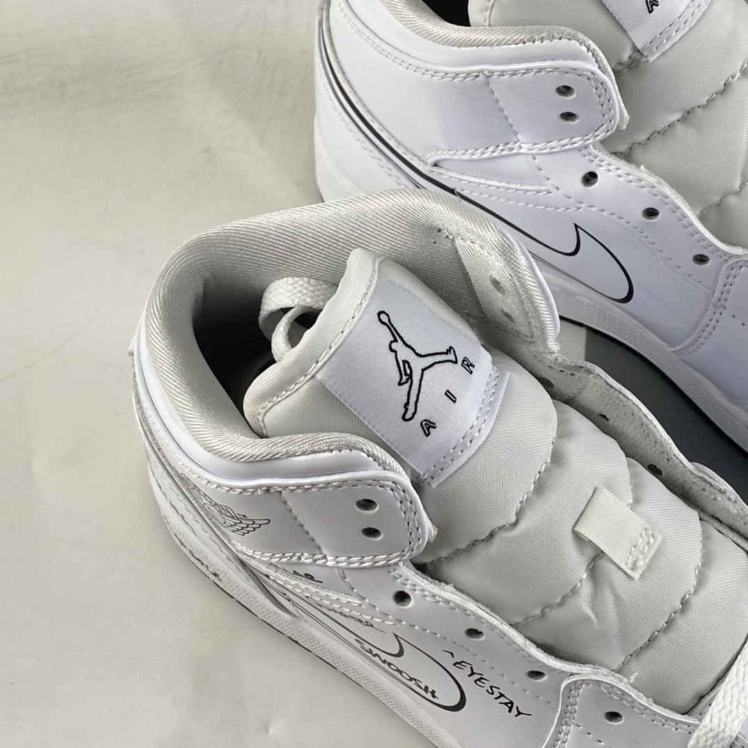 P260  Air Jordan 1 Mid AJ1 乔1 中帮百搭休闲运动板鞋 DQ1864-100