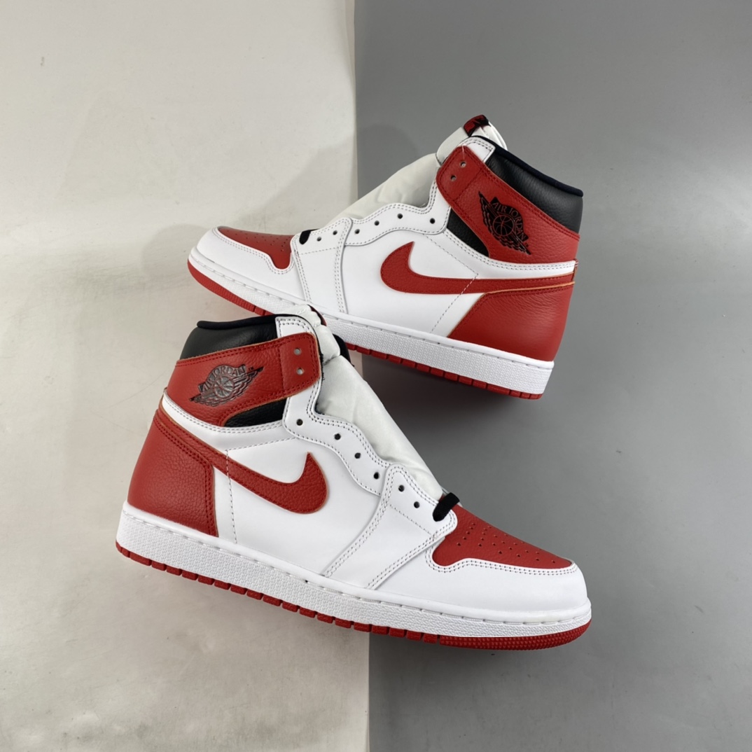 P420  Air Jordan 1 High OG AJ1 乔1白红复古高帮文化篮球鞋 555088-161