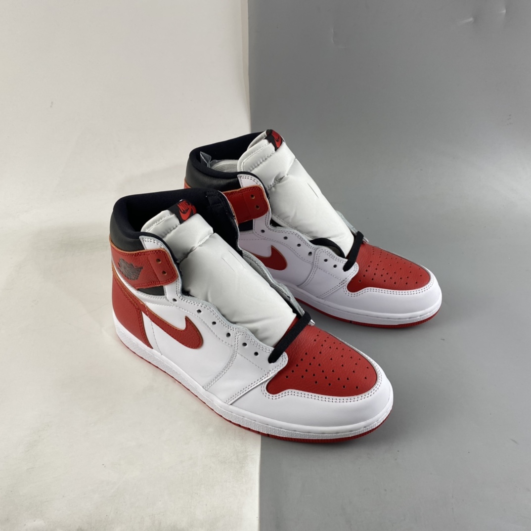 P420  Air Jordan 1 High OG AJ1 乔1白红复古高帮文化篮球鞋 555088-161