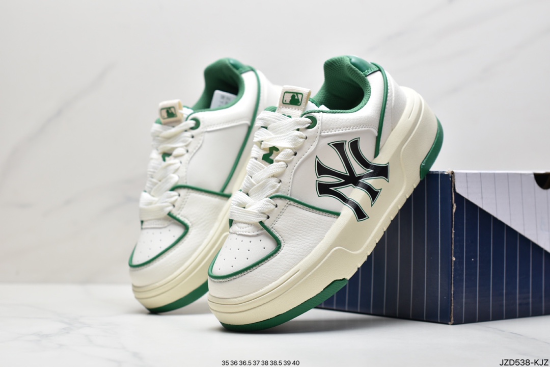 140 MLB Chunky Liner New York Yankees学长鞋系列低帮老爹风轻量增高厚底百搭休闲运动慢跑鞋
