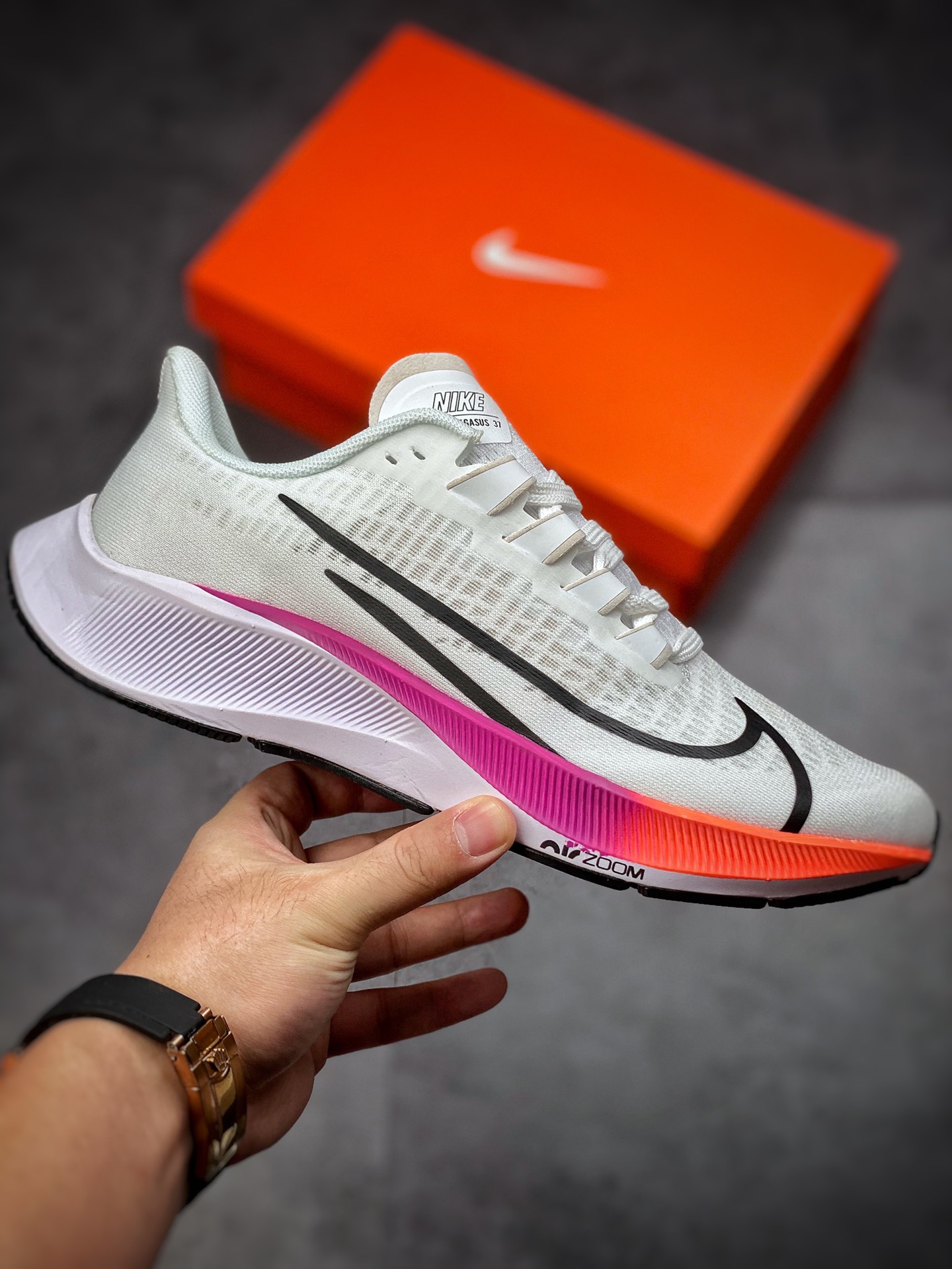 160  全新耐克纯原Nike Zoom Pegasus 37 Turbo 37代飞马涡轮增压马拉松慢跑鞋BQ9646-103