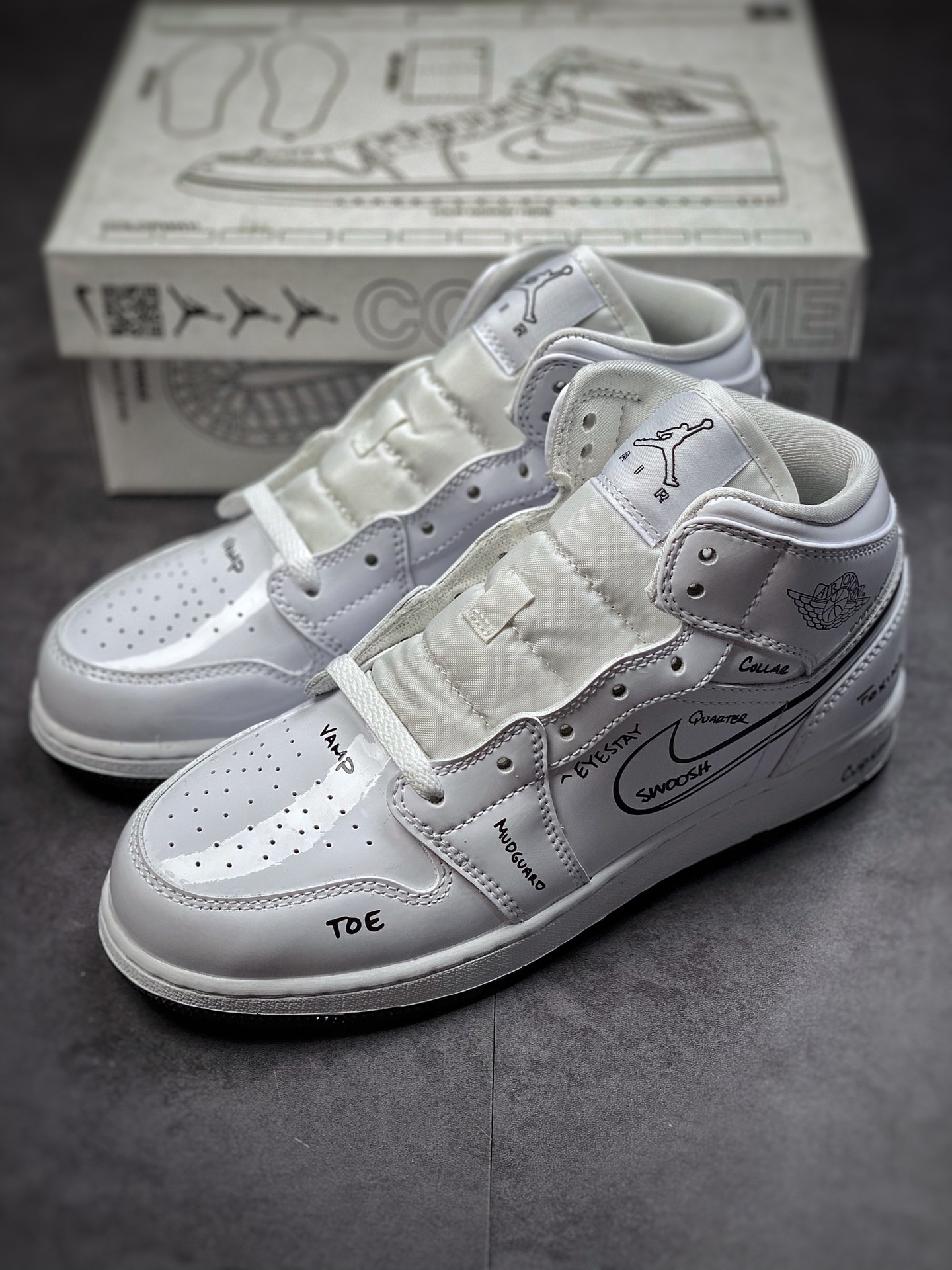 260  原装裸鞋级 市面最高工艺产物 Air Jordan 1 MID 纯原系列DQ1864-100
