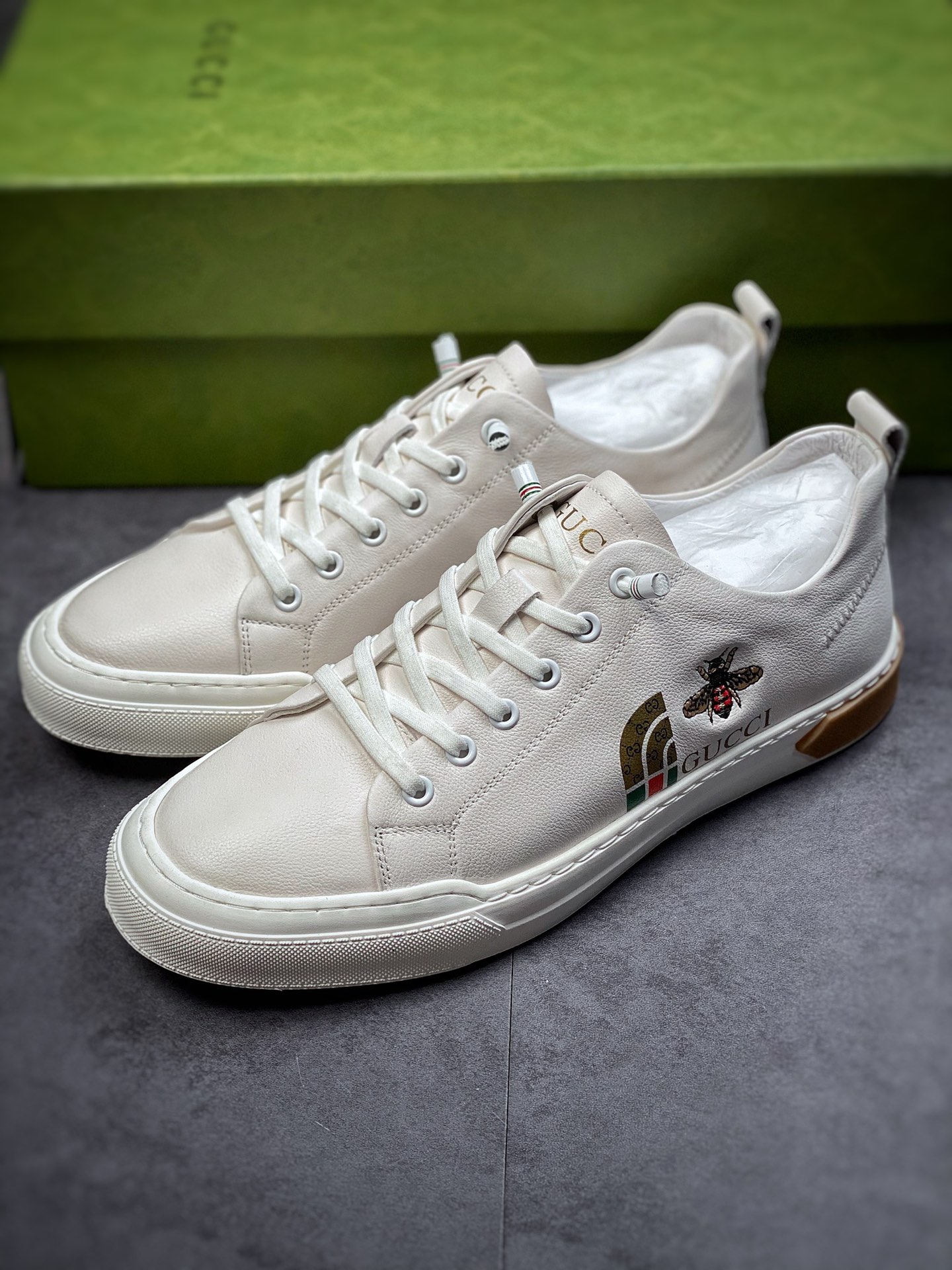 320  海外版 高奢 Gucci Screener GG High-Top Sneaker小白鞋系列