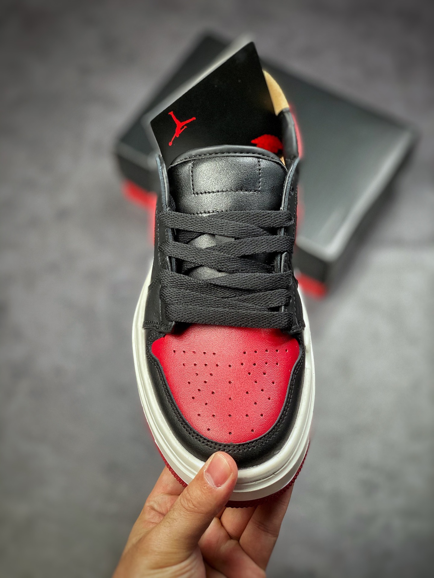 180  # Air Jordan 1 Elevate Low SE 厚底复古篮球鞋 黑红禁穿 DQ1823-006
