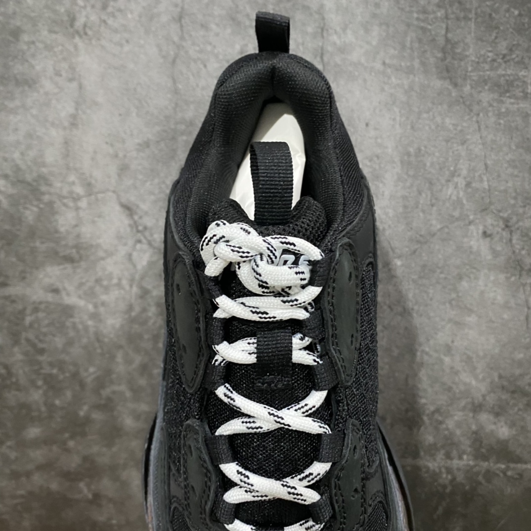 图片[8]-总裁版本巴黎世家气垫 Balenciaga Tripls S气垫老爹鞋纯黑 几个巴黎大厂做工最好的一个版本 全部原厂材料 细节极度还原 尺码：35-45-选品中心