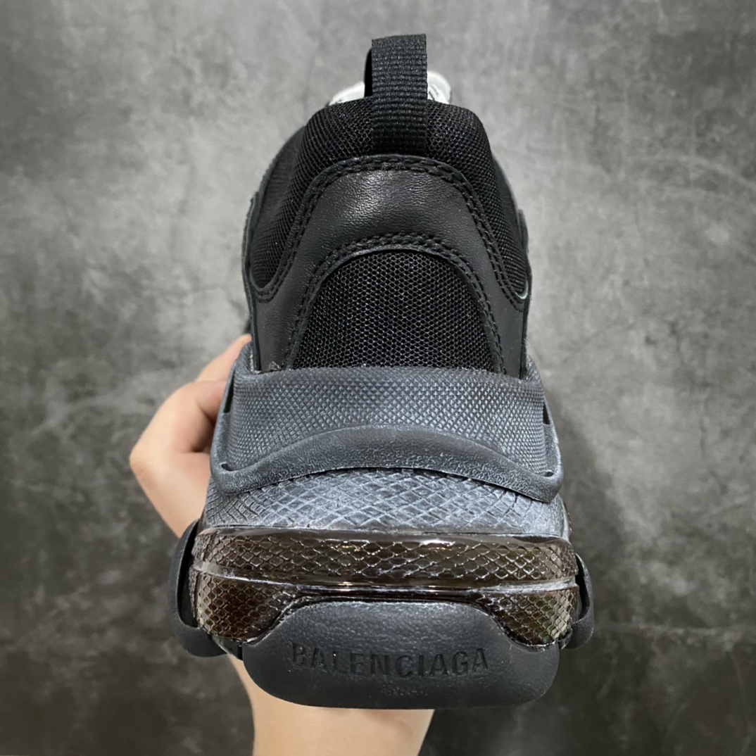 图片[4]-总裁版本巴黎世家气垫 Balenciaga Tripls S气垫老爹鞋纯黑 几个巴黎大厂做工最好的一个版本 全部原厂材料 细节极度还原 尺码：35-45-选品中心