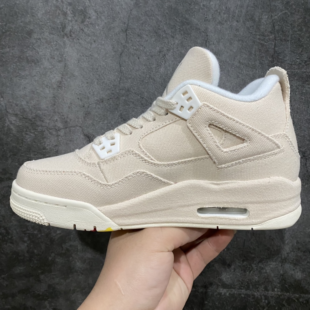 图片[2]-aj4帆布米白 小Levi‘s！尺码36-47.5 最稳aj4工厂出品！aj4硬通货 DQ4909-100-选品中心