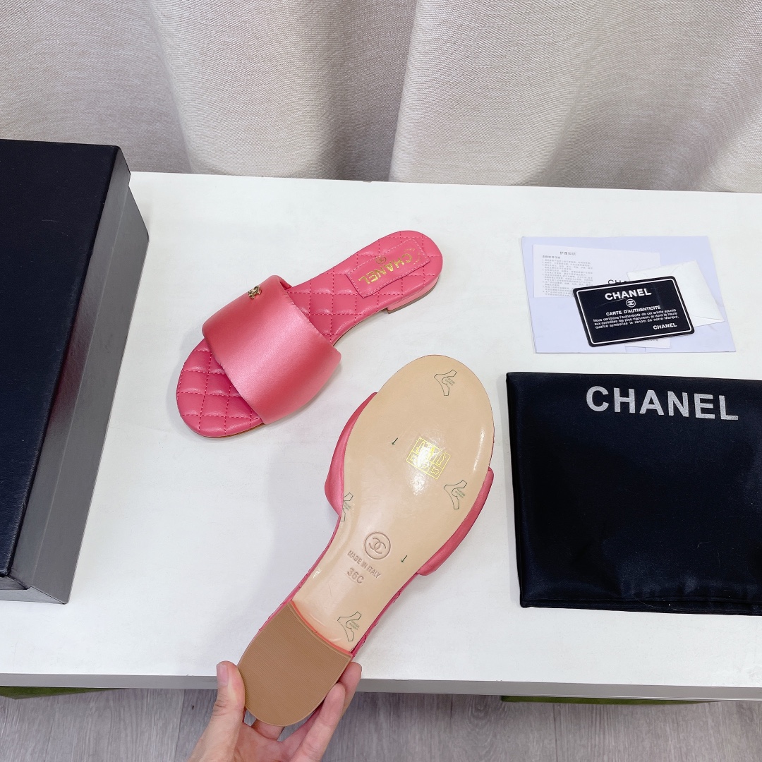 2022 última primavera y el verano nuevo Chanel / Chanel zapatillas planas compra contador genuino de