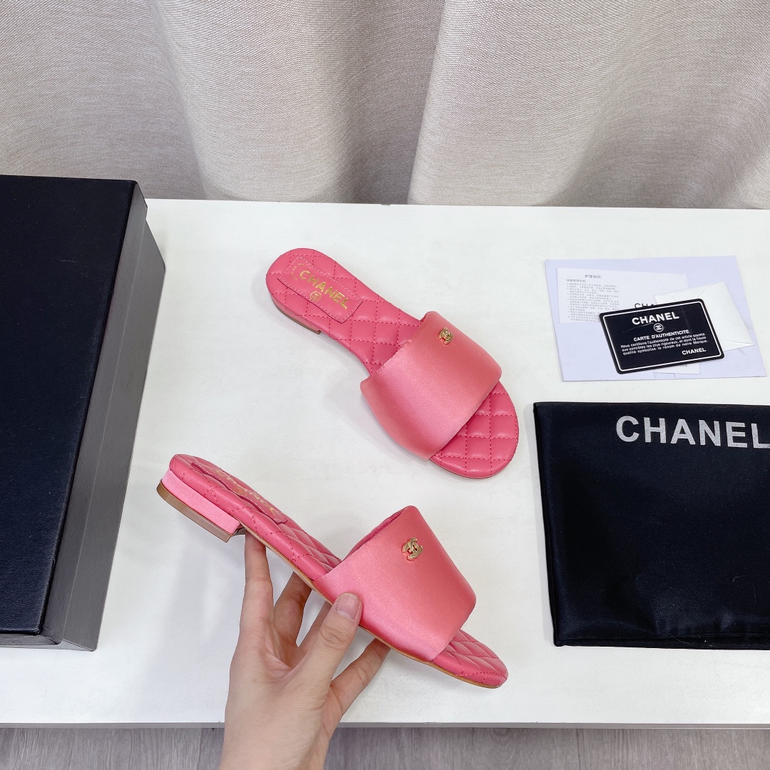 2022 última primavera y el verano nuevo Chanel / Chanel zapatillas planas compra contador genuino de