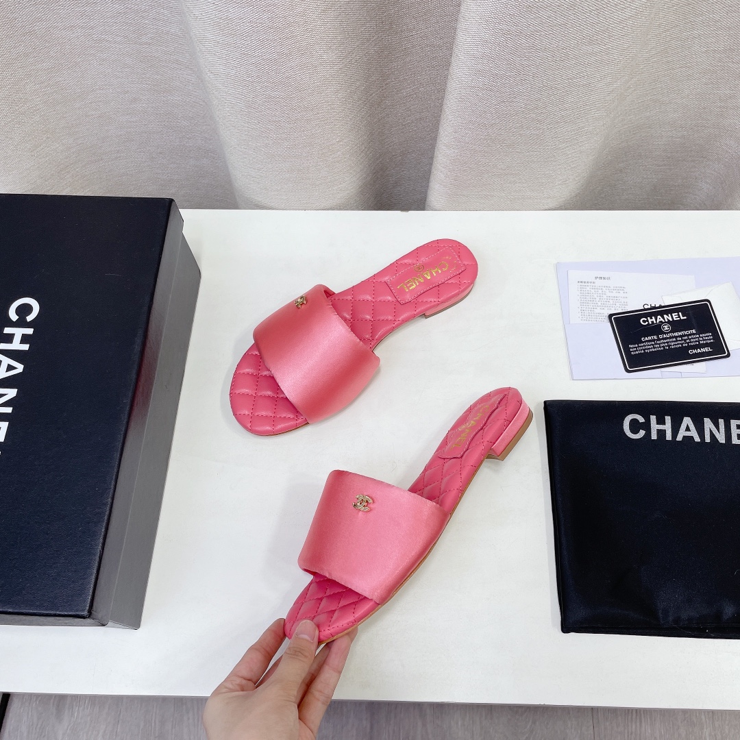 2022 última primavera y el verano nuevo Chanel / Chanel zapatillas planas compra contador genuino de