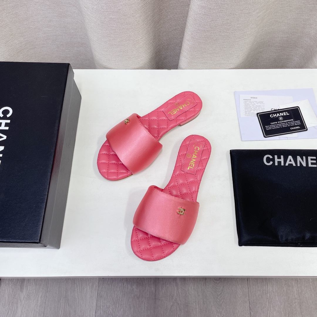 2022 última primavera y el verano nuevo Chanel / Chanel zapatillas planas compra contador genuino de