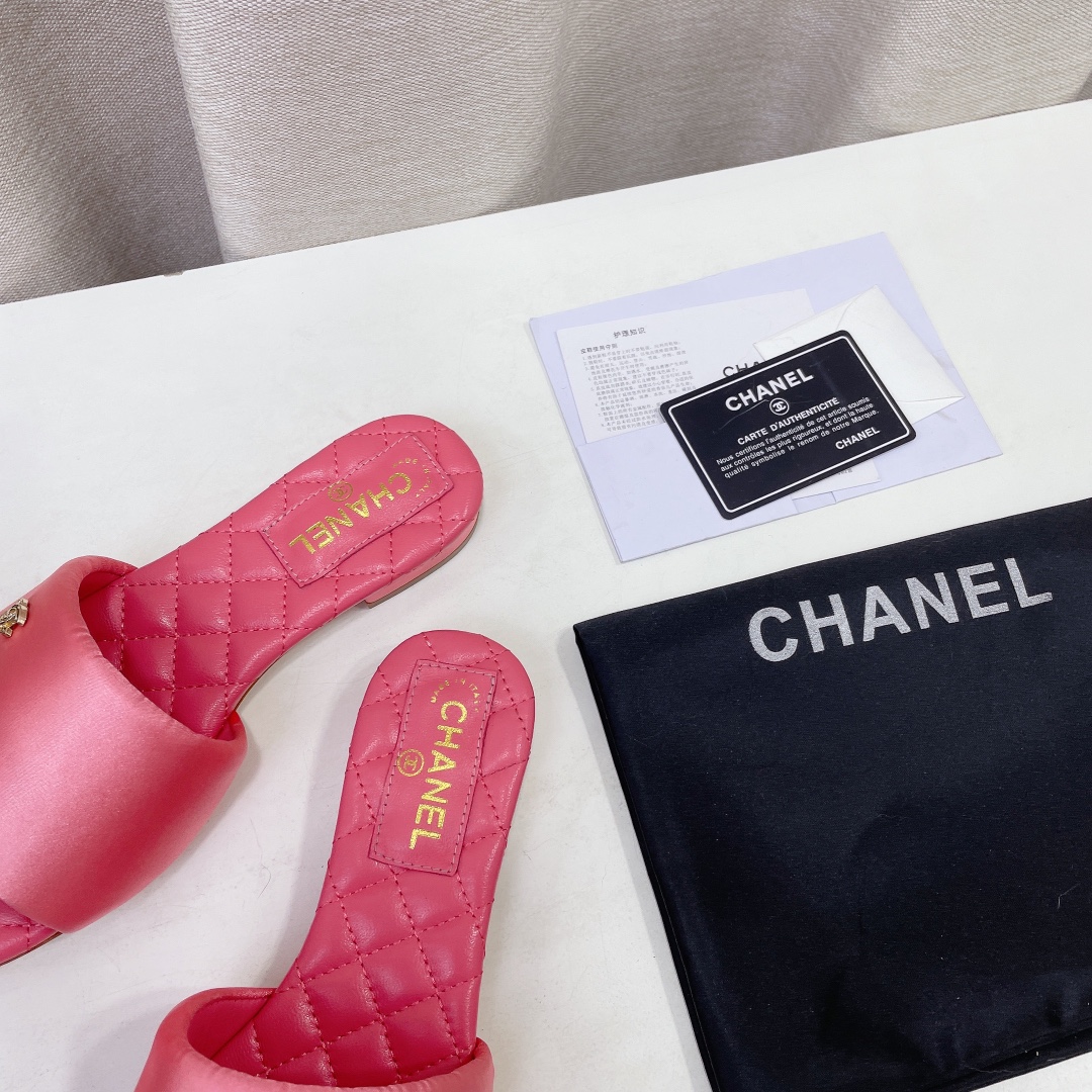 2022 última primavera y el verano nuevo Chanel / Chanel zapatillas planas compra contador genuino de
