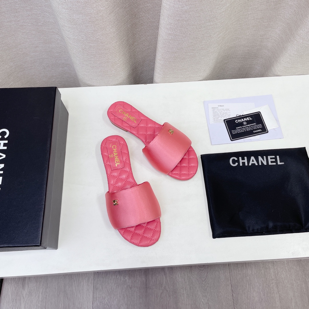 2022 última primavera y el verano nuevo Chanel / Chanel zapatillas planas compra contador genuino de
