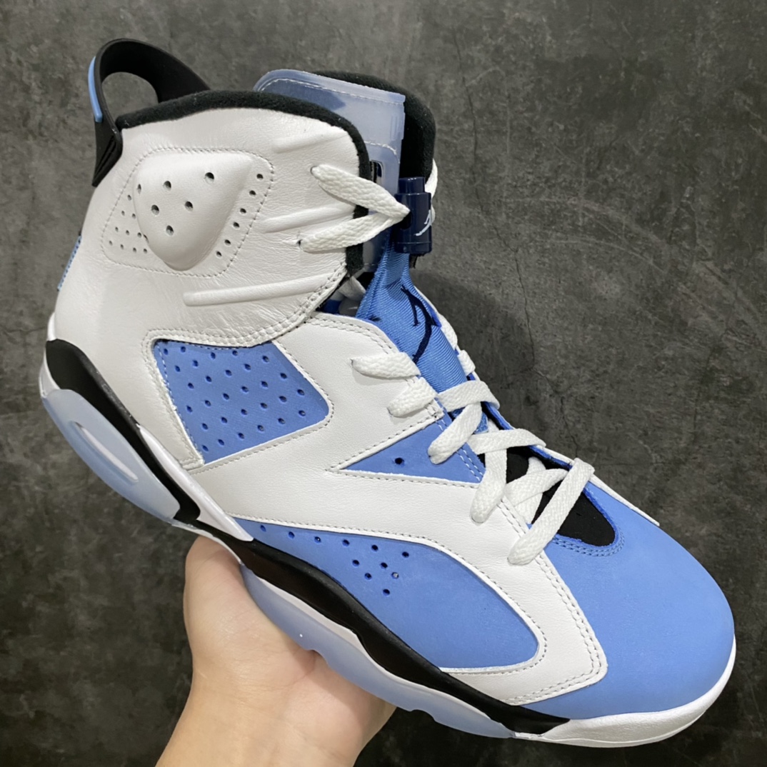 图片[3]-外贸虎扑版Air Jordan 6 Retro \”University Blue\” AJ6白蓝 大学蓝 北卡蓝 原底面 原厂裸鞋级别 极致一眼正品既视感 最大限度还原公司正品 ‼️原鞋原楦头纸板开发 原厂进口皮料打造 货号：CT8529-410 尺码：40-47.5-选品中心