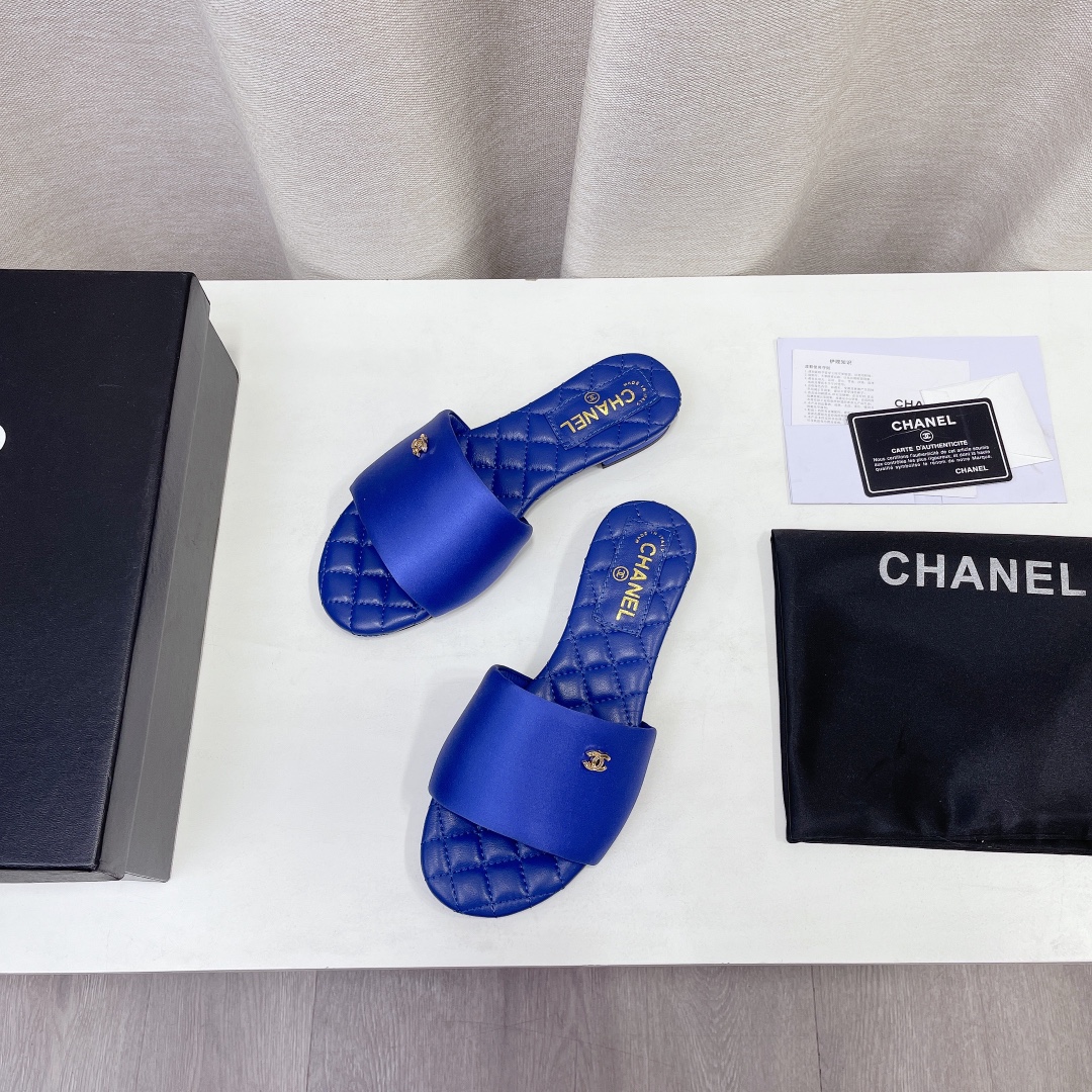 2022 última primavera y el verano nuevo Chanel / Chanel zapatillas planas compra contador genuino de