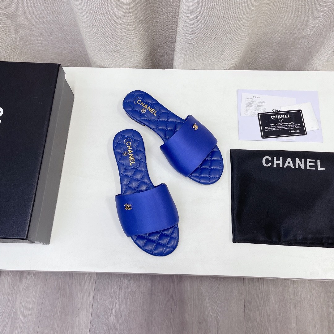 2022 última primavera y el verano nuevo Chanel / Chanel zapatillas planas compra contador genuino de