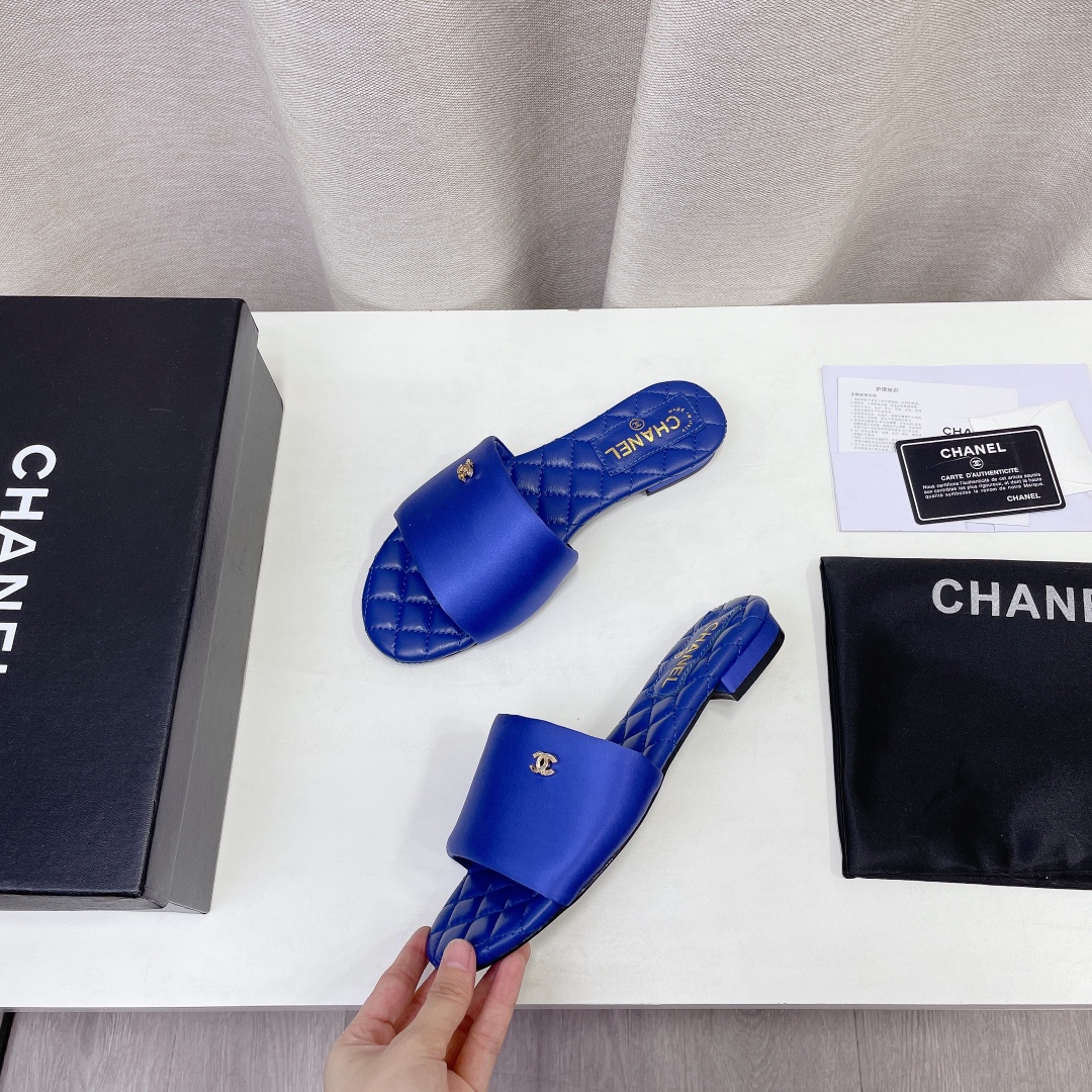 2022 última primavera y el verano nuevo Chanel / Chanel zapatillas planas compra contador genuino de