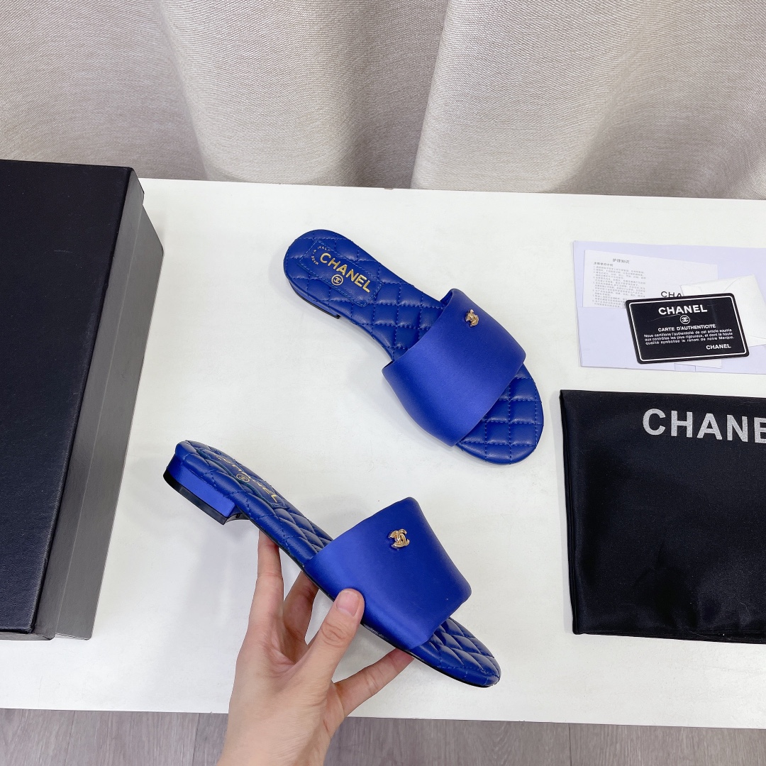 2022 última primavera y el verano nuevo Chanel / Chanel zapatillas planas compra contador genuino de