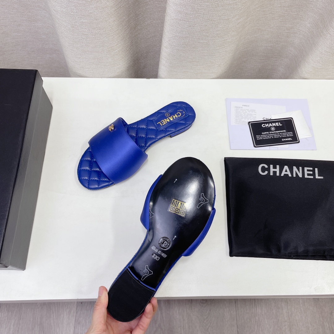 2022 última primavera y el verano nuevo Chanel / Chanel zapatillas planas compra contador genuino de