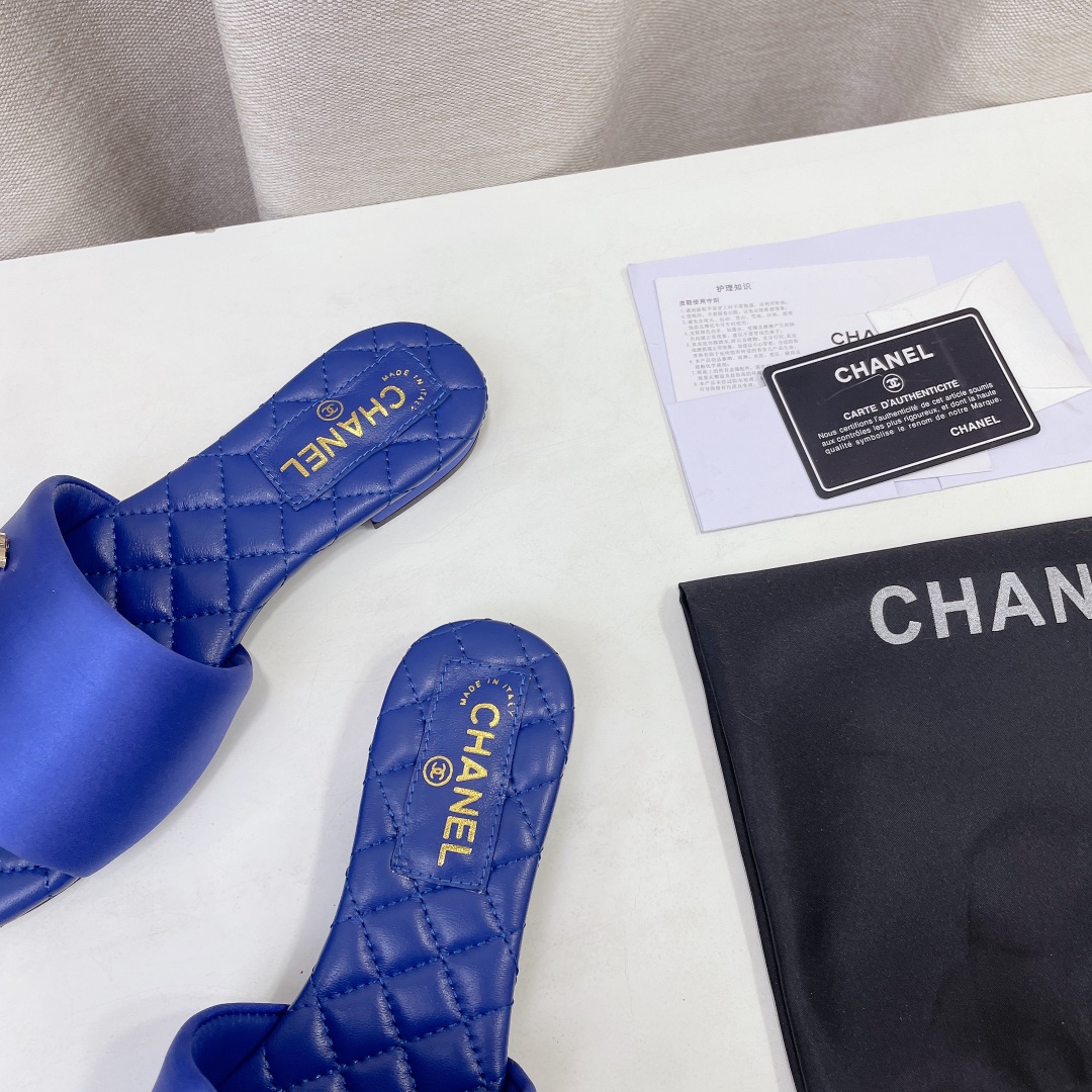 2022 última primavera y el verano nuevo Chanel / Chanel zapatillas planas compra contador genuino de
