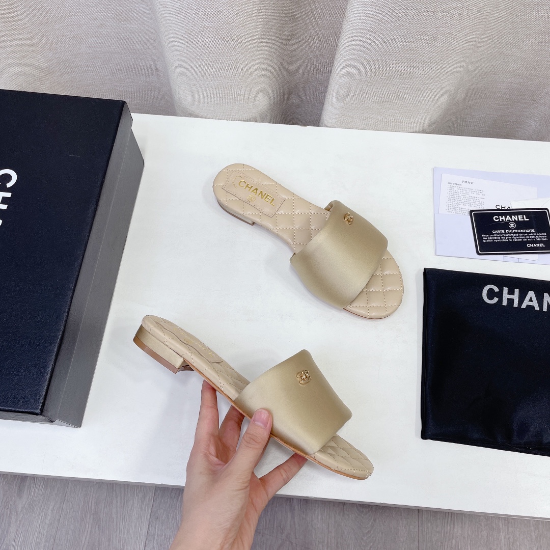 2022 última primavera y el verano nuevo Chanel / Chanel zapatillas planas compra contador genuino de