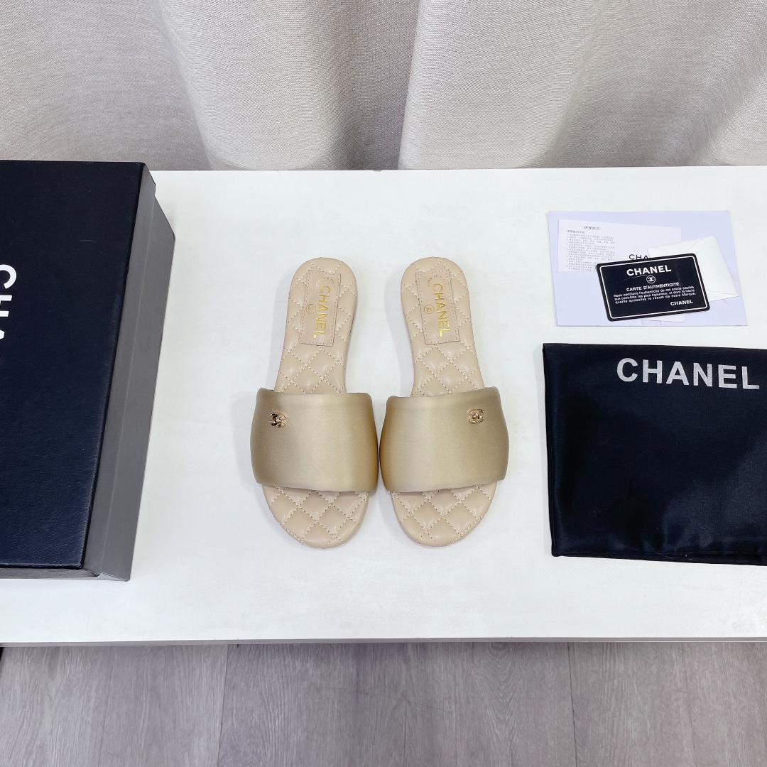 2022 última primavera y el verano nuevo Chanel / Chanel zapatillas planas compra contador genuino de